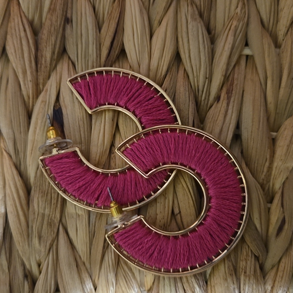 Gold & Pink Earrings